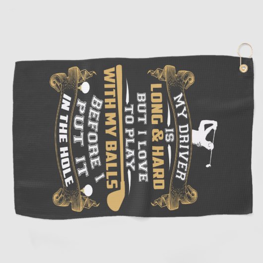 Serviette De Golf Un Chauffeur De Golf Hilaire Dit (Horizontal)