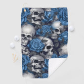 Serviette De Golf Un crâne et une série Rose 12 (En situation)