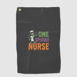 Serviette De Golf Un design d'Halloween d'infirmière effrayante (2)_