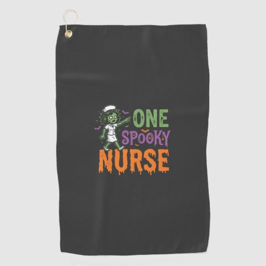Serviette De Golf Un design d'Halloween d'infirmière effrayante (2)_ (Devant)