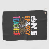 Serviette De Golf Un design Halloween d'enseignant effrayant_1 (Horizontal)