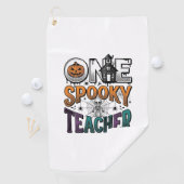 Serviette De Golf Un design vectoriel Halloween d'un professeur effr (En situation)