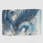 Serviette De Golf Un dragon superbe entouré de nuages (Horizontal)