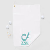 Serviette De Golf Un essuie-golf monogrammé (En situation)
