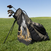 Serviette De Golf Un lapin gris génial en feu (Vert)