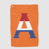 Serviette De Golf Un monogramme superposé sur le drapeau NLD ou sur (Devant)