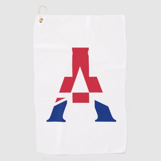 Serviette De Golf Un monogramme superposé sur Union Jack Flag gtcnt (Devant)