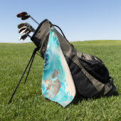 Serviette De Golf Un Shabby Bleu Chic Ephemera Design Series 7 (Vert)