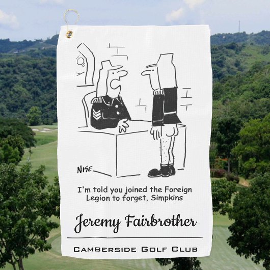Serviette De Golf Un soldat en caricature de la Légion étrangère fra