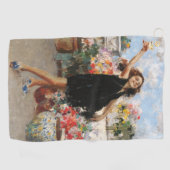 Serviette De Golf Une Jeune Femme Fête La Victoire (Vincenzo Irolli) (Horizontal)
