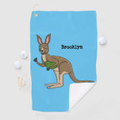 Serviette De Golf Une jolie illustration de kangourou australien (En situation)