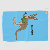 Serviette De Golf Une jolie illustration de kangourou australien (Horizontal)