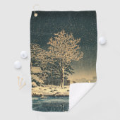 Serviette De Golf Une journée d'hiver sur la rivière Sumida au Japon (En situation)