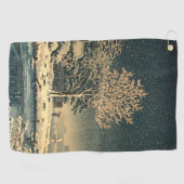 Serviette De Golf Une journée d'hiver sur la rivière Sumida au Japon (Horizontal)