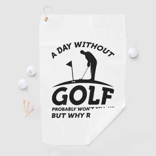 Serviette De Golf Une journée sans golf (En situation)