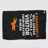 Serviette De Golf Une libellule apparaîtra (Horizontal)