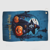 Serviette De Golf Une scène d'Halloween éffrayante (Horizontal)