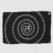 Serviette De Golf Une spirale de Pi Graphic sur une (Horizontal)