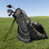 Serviette De Golf Une spirale de Pi Graphic sur une (Vert)