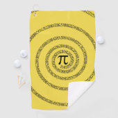 Serviette De Golf Une spirale de Pi Graphic sur une (En situation)