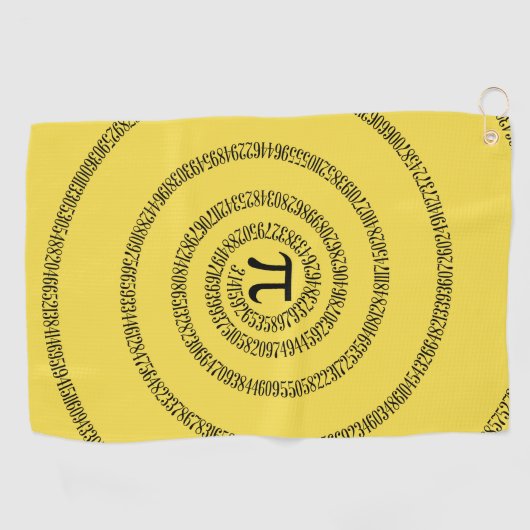 Serviette De Golf Une spirale de Pi Graphic sur une (Horizontal)