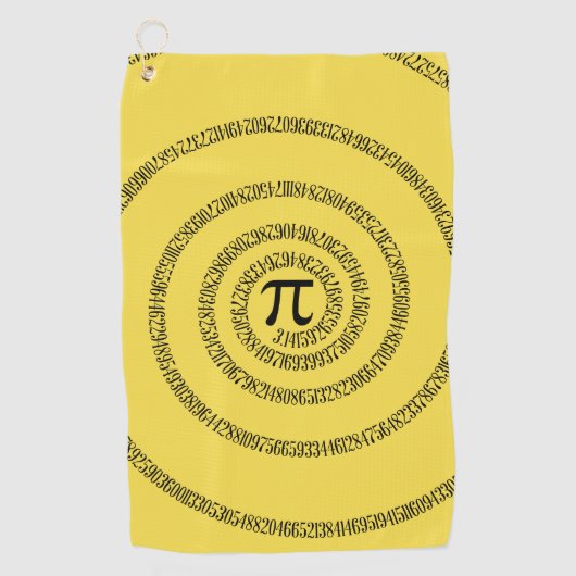 Serviette De Golf Une spirale de Pi Graphic sur une (Devant)