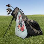 Serviette De Golf Une touche d'été : Le bébé éléphant (Vert)
