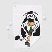 Serviette De Golf Une vache qui joue au golf (En situation)