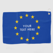 Serviette De Golf Union européenne drapeau de l'UE personnalisé (Horizontal)