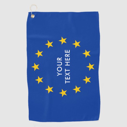 Serviette De Golf Union européenne drapeau de l'UE personnalisé (Devant)