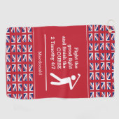 Serviette De Golf Union Jack Christian britannique personnalisé (Horizontal)