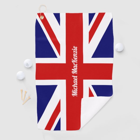 Serviette De Golf Union Jack - Drapeau du Royaume-Uni - Personnalisé (En situation)