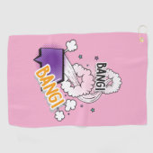 Serviette de golf unique de style comique (Horizontal)