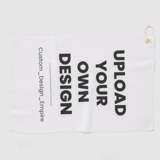 Serviette De Golf Upload Your Own Design Here | Custom Template (Horizontal)