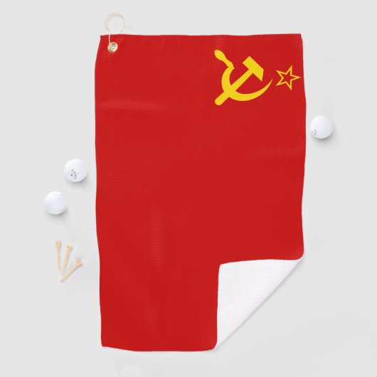 Serviette De Golf URSS Union soviétique Drapeau faucon communiste fa (En situation)