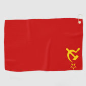Serviette De Golf URSS Union soviétique Drapeau faucon communiste fa (Horizontal)