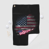 Serviette De Golf USA flag (En situation)