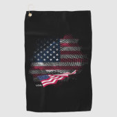 Serviette De Golf USA flag (Devant)
