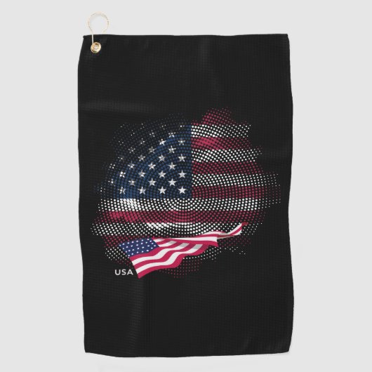 Serviette De Golf USA flag (Devant)