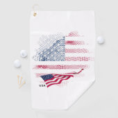 Serviette De Golf USA flag (En situation)