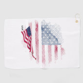 Serviette De Golf USA flag (Horizontal)
