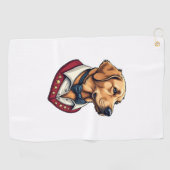 Serviette De Golf USA Golden Retriever Vintage Patriotic Dog Shirt (Horizontal)