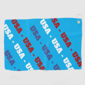 Serviette de golf USA Rouge Blanc Bleu (Horizontal)