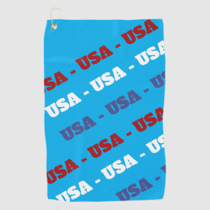 Serviette de golf USA Rouge Blanc Bleu