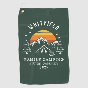 Serviette De Golf Vacances de famille personnalisées en camping