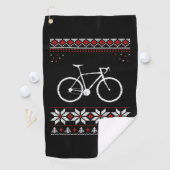 Serviette De Golf Vacances de Noël à vélo (En situation)