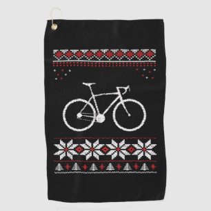 Serviette De Golf Vacances de Noël à vélo