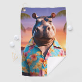 Serviette De Golf Vacances Hippopotamus (En situation)