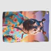 Serviette De Golf Vacances Hippopotamus (Horizontal)