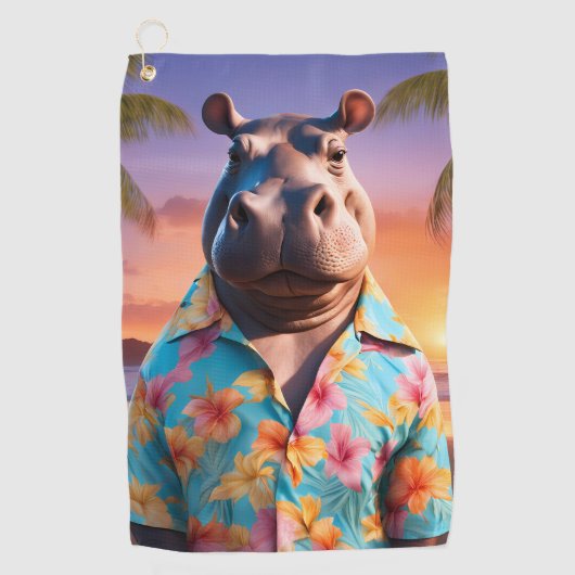 Serviette De Golf Vacances Hippopotamus (Devant)